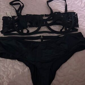 Victoria's Secret Black Lace Bra Set